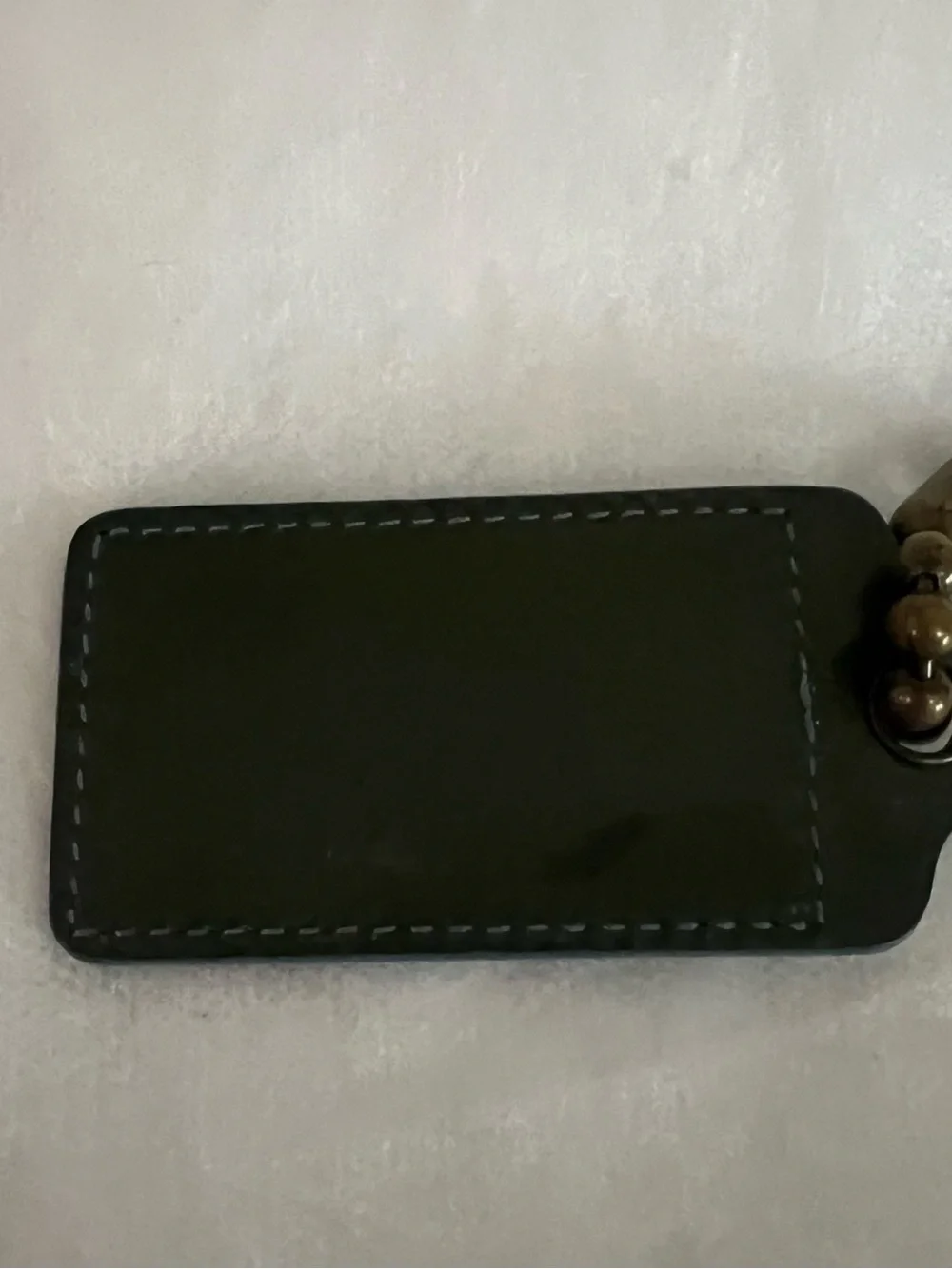 Coach Dark Green Patent Leather Hangtag